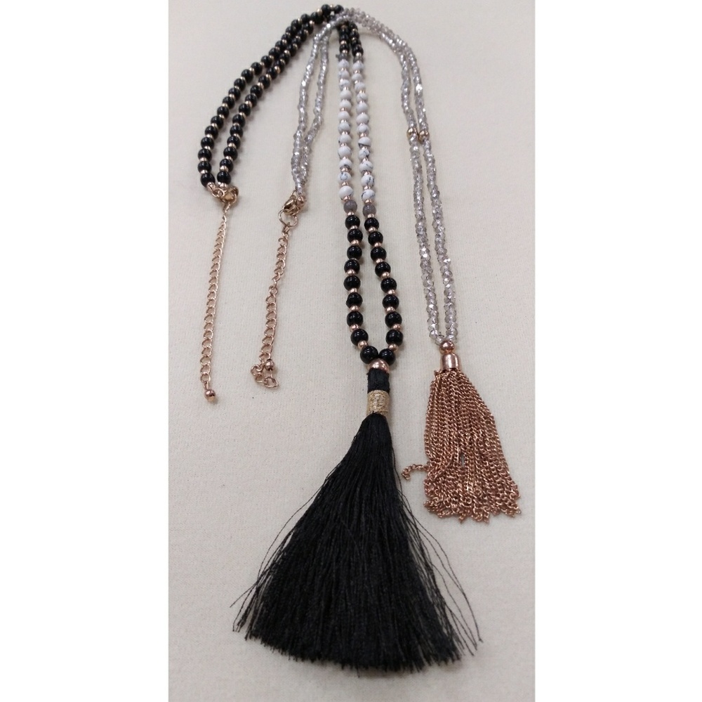 2 Tassle Necklaces - Gold Plated Brass - NWOT